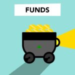 illustration of carriage with gold for funds concept