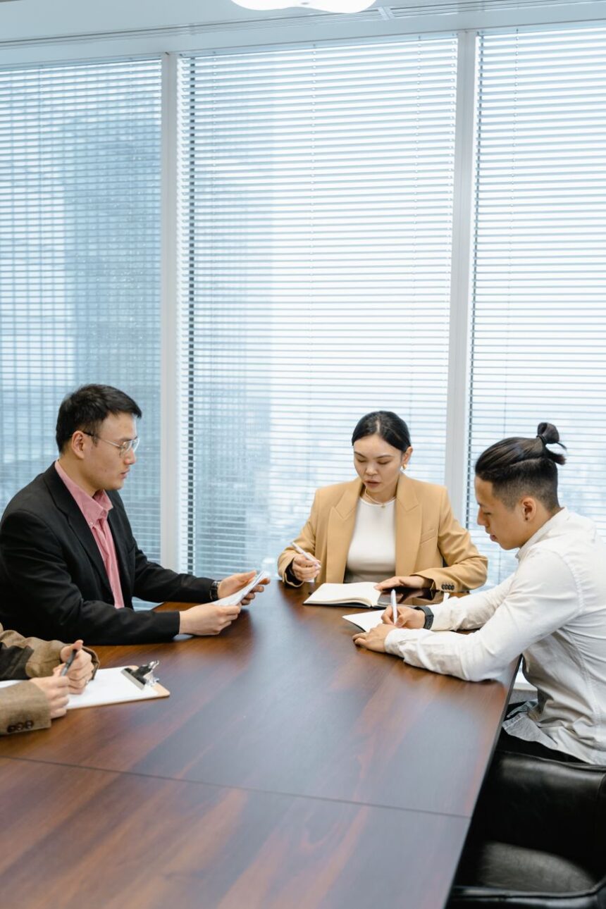 people in a meeting
